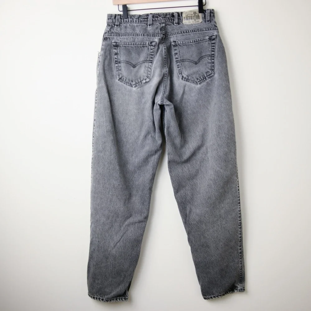 Vintage Levi's SilverTab Loose‎ Jeans 34x34 (31x32) Black Gray Y2K Baggy Skater